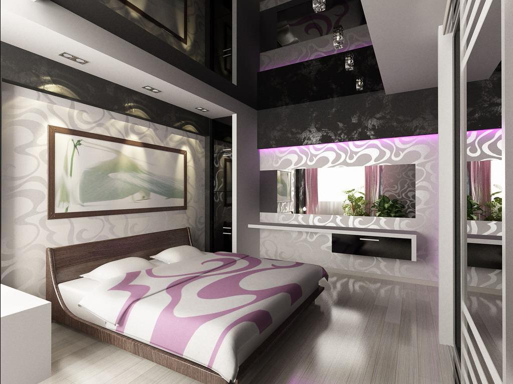 Дизайнерские приемы по оформлению потолка в спальне