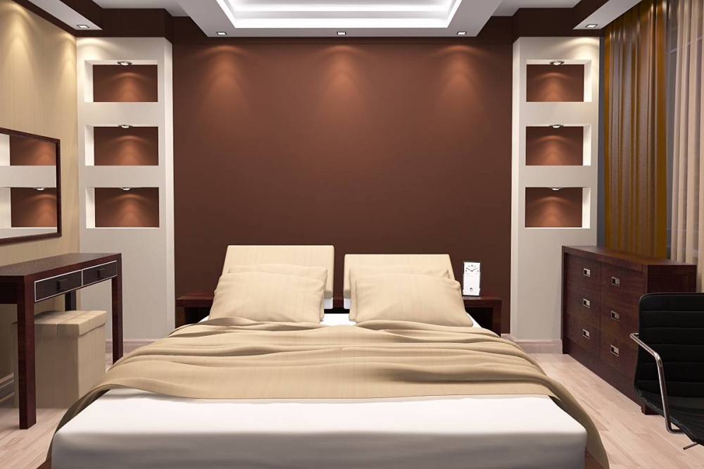 Дизайн спальни в шоколадных тонах (59 фото)