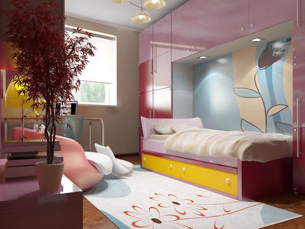 Каким должен быть дизайн спальни для девочек подростков