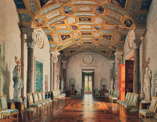 Фото дворцового интерьера при помощи яшмы