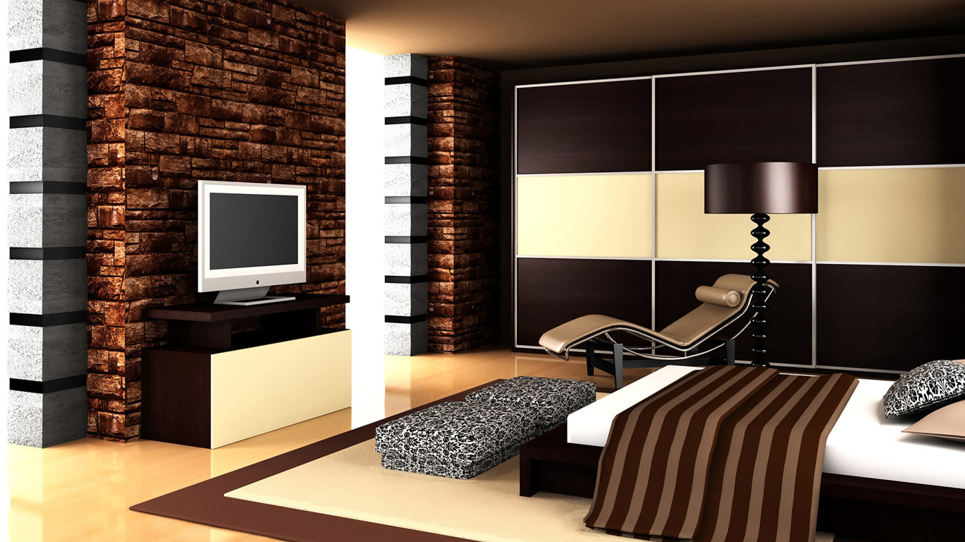 Фото оформления спальни в коричневых тонах